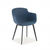 Chaise Visiteur Laure, Structure métallique, en tissu
