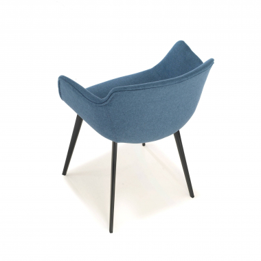 chaise de conference bleu 4 pattes tissu accoudoirs rembourres 7