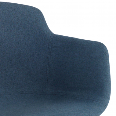 chaise de conference bleu 4 pattes tissu accoudoirs rembourres 8