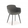 Chaise Visiteur Laure, Structure métallique, en tissu