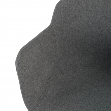 chaise de conference noir anthracite 4 pattes tissu accoudoirs rembourres 8