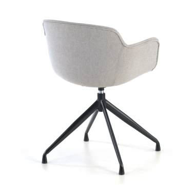 chaise de conference noir gris base pyramide tissu accoudoirs rembourres 7