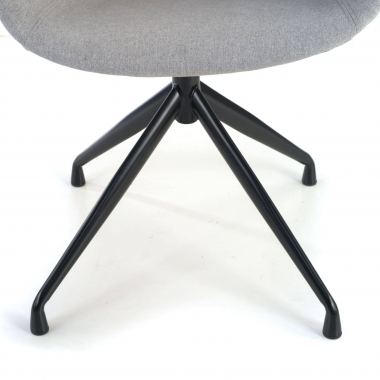 chaise de conference noir gris base pyramide tissu accoudoirs rembourres 5