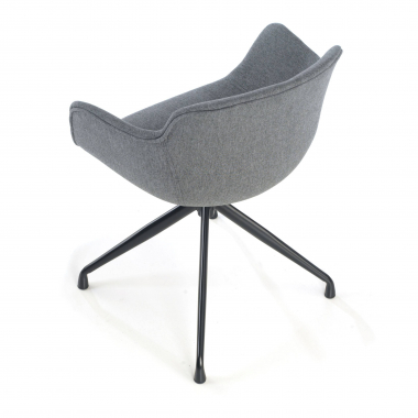 chaise de conference noir anthracite base pyramide tissu accoudoirs rembourres 4