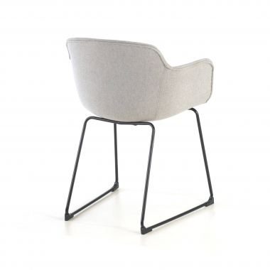 chaise de conference noir gris structure pietement luge maille accoudoirs fixes 7