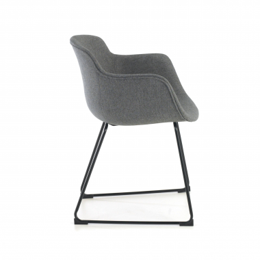 chaise de conference noir noir structure pietement luge maille accoudoirs fixes 6