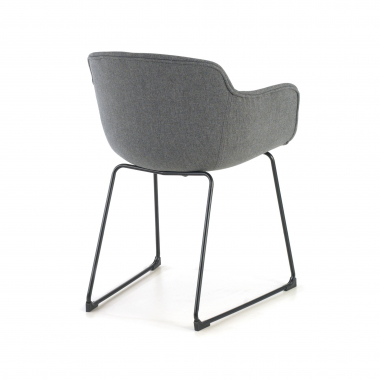 chaise de conference noir noir structure pietement luge maille accoudoirs fixes 7