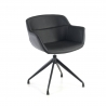 Chaise de Réunion Ores, base pyramidale, excellentes finitions , éco-cuir