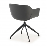 Chaise de Réunion Ores, base pyramidale, excellentes finitions , éco-cuir