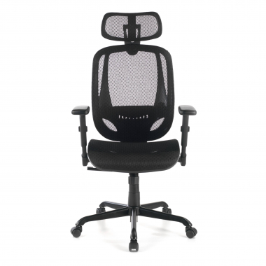chaise ergonomique noir locktech maille accoudoirs reglables 1d soutien lombaire appui tete 5