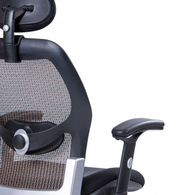 chaise de bureau noir hong kong maille accoudoirs reglables 1d soutien lombaire appui tete 5