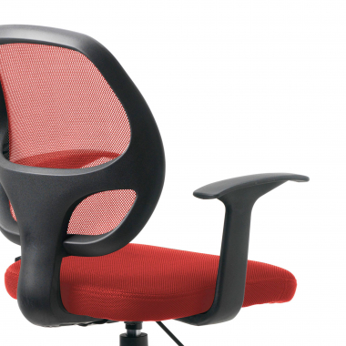 chaise de bureau pas cher rouge one maille accoudoirs fixes 5