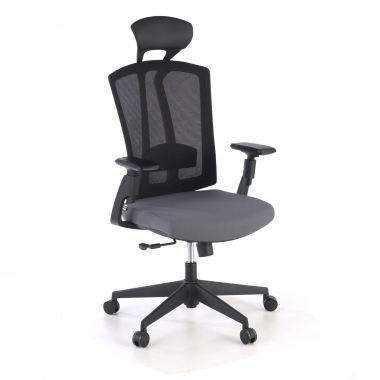 chaise ergonomique gris ridley maille accoudoirs reglables 3d soutien lombaire appui tete 1