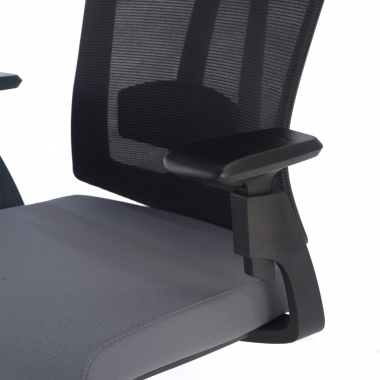 chaise ergonomique gris ridley maille accoudoirs reglables 3d soutien lombaire appui tete 6