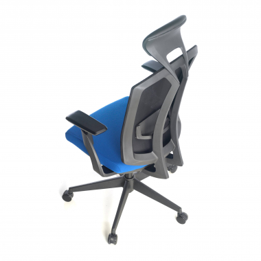 chaise ergonomique bleu ridley maille accoudoirs reglables 3d soutien lombaire appui tete 8