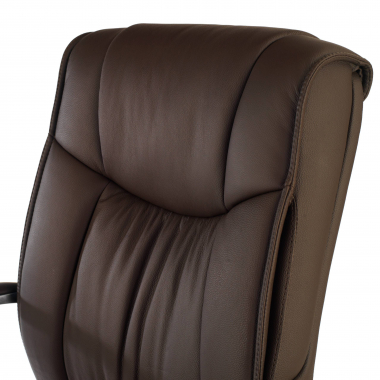 fauteuil de bureau marron respaldo bajo cuir naturel cuir authentique accoudoirs rembourres 7
