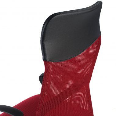 chaise de bureau rouge nova maille accoudoirs fixes 6