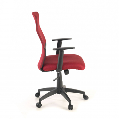 chaise de bureau rouge miami maille accoudoirs fixes 3