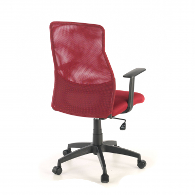 chaise de bureau rouge miami maille accoudoirs fixes 8