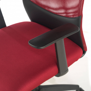 chaise de bureau rouge miami maille accoudoirs fixes 4