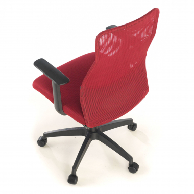 chaise de bureau rouge miami maille accoudoirs fixes 7