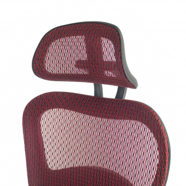 chaise ergonomique rouge structure noire maille accoudoirs reglables 3d double soutien lombaire appui tete 9