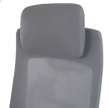 chaise ergonomique gris structure noire tissu accoudoirs reglables 3d 5