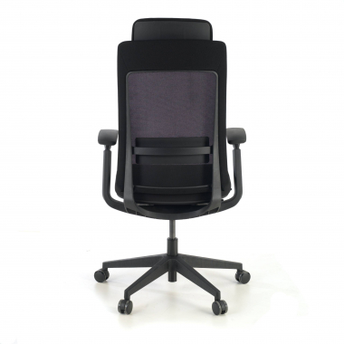 chaise ergonomique noir structure noire tissu accoudoirs reglables 3d 9