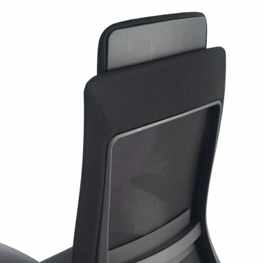 chaise ergonomique noir structure noire tissu accoudoirs reglables 3d 5