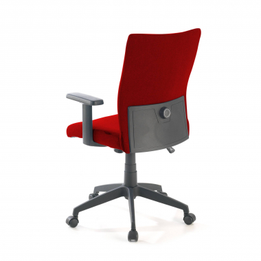 chaise pivotante rouge kobe tissu accoudoirs fixes soutien lombaire 8