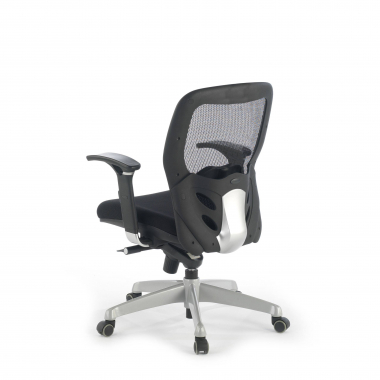 chaise teletravail noir sans appui tete maille accoudoirs reglables 3d soutien lombaire 8