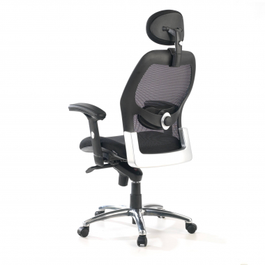 chaise de bureau noir hong kong maille accoudoirs reglables 1d soutien lombaire appui tete 8