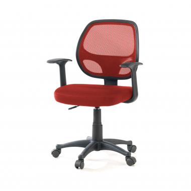 chaise de bureau pas cher rouge one maille accoudoirs fixes 8