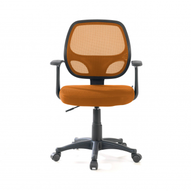 chaise de bureau pas cher orange one maille accoudoirs fixes 3
