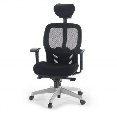 chaise teletravail noir avec appui tete maille accoudoirs reglables 3d soutien lombaire appui tete 8
