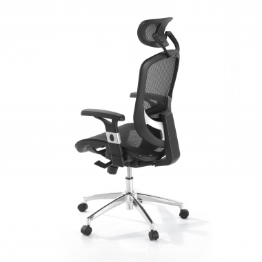 chaise de bureau noir flex maille accoudoirs mobiles soutien lombaire appui tete 8