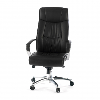 fauteuil de bureau noir dos haut cuir naturel cuir authentique accoudoirs rembourres 8