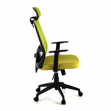 chaise de bureau vert argos maille accoudoirs fixes appui tete 6