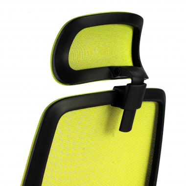 chaise de bureau vert argos maille accoudoirs fixes appui tete 8