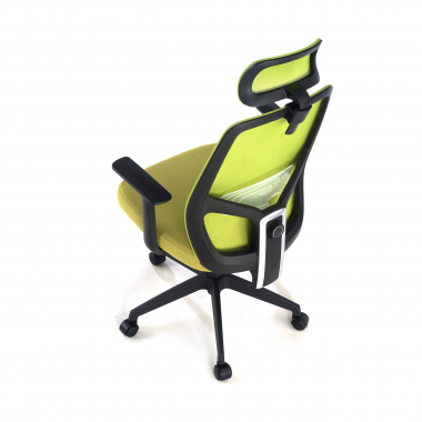 chaise de bureau vert argos maille accoudoirs fixes appui tete 4