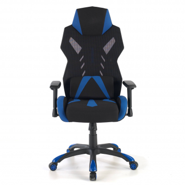 chaise gaming bleu fenix maille accoudoirs reglables 3d 3