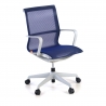 Chaise de bureau design Fox white, Dossier Basculant, en Maille