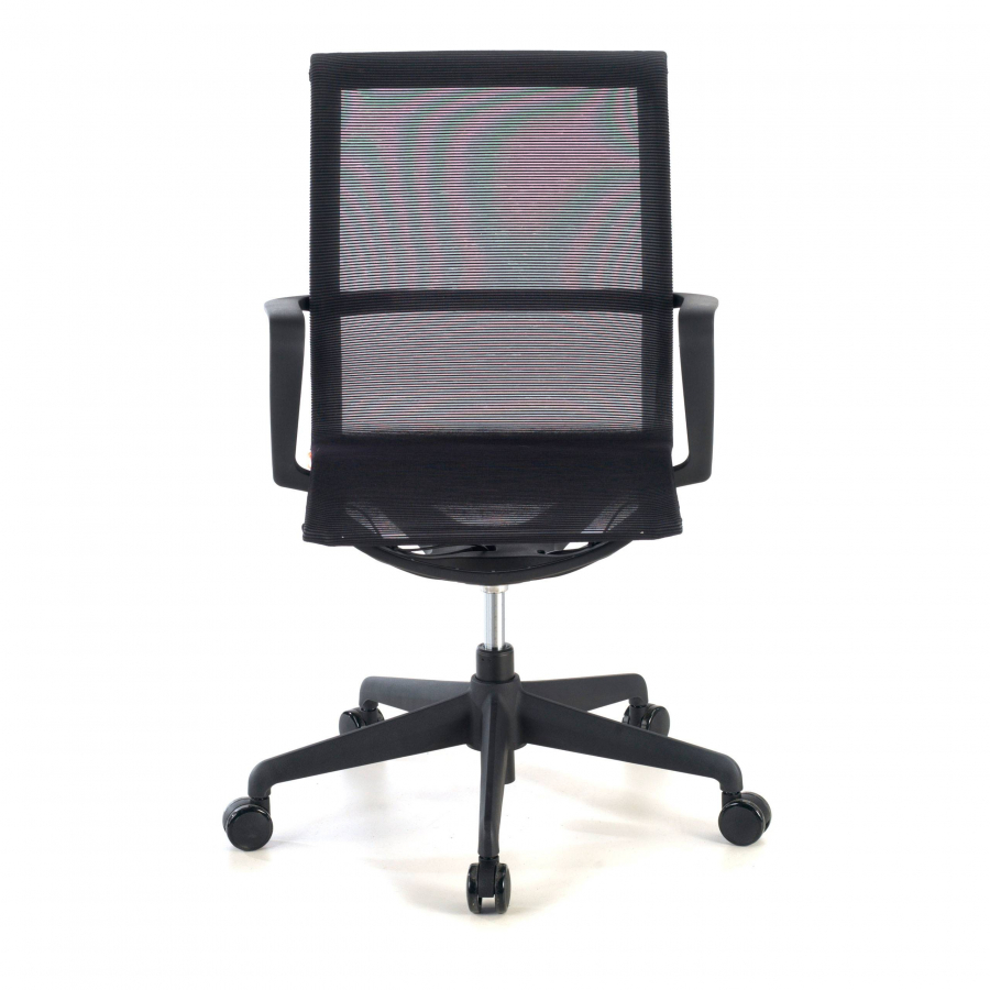 Chaise de bureau design Fox black, Dossier Basculant, en Maille