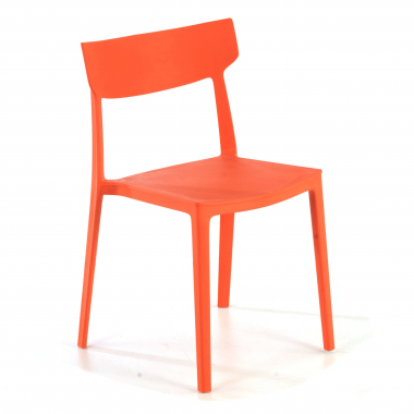 chaise de conference rouge samba plastique sans accoudoirs 1