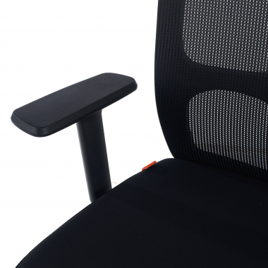 chaise pivotante noir pivot maille accoudoirs reglables 1d 5