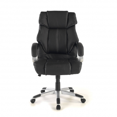 fauteuil de bureau noir alaska simil cuir accoudoirs rembourres 3