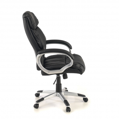fauteuil de bureau noir alaska simil cuir accoudoirs rembourres 7
