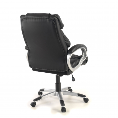 fauteuil de bureau noir alaska simil cuir accoudoirs rembourres 8