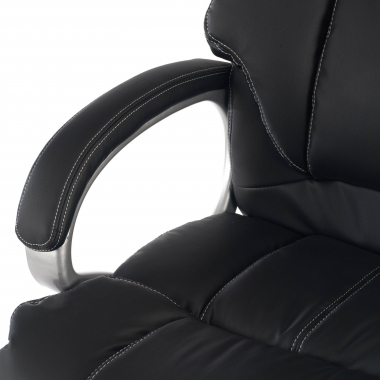 fauteuil de bureau noir alaska simil cuir accoudoirs rembourres 5