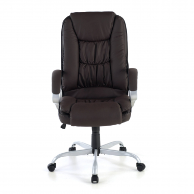 fauteuil de bureau marron baltimore simil cuir accoudoirs rembourres 3